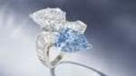 Кольцо с голубым алмазом